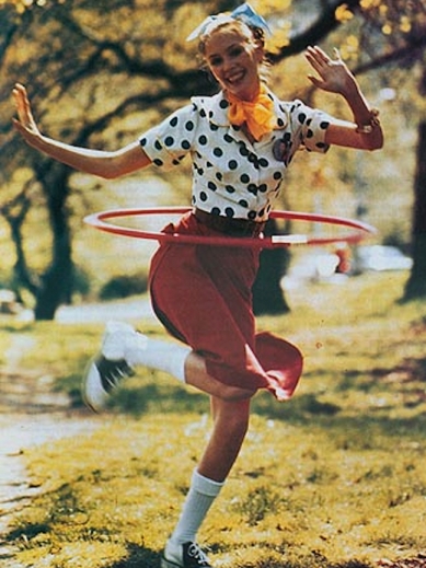 Hula Hoop Girl 1950s